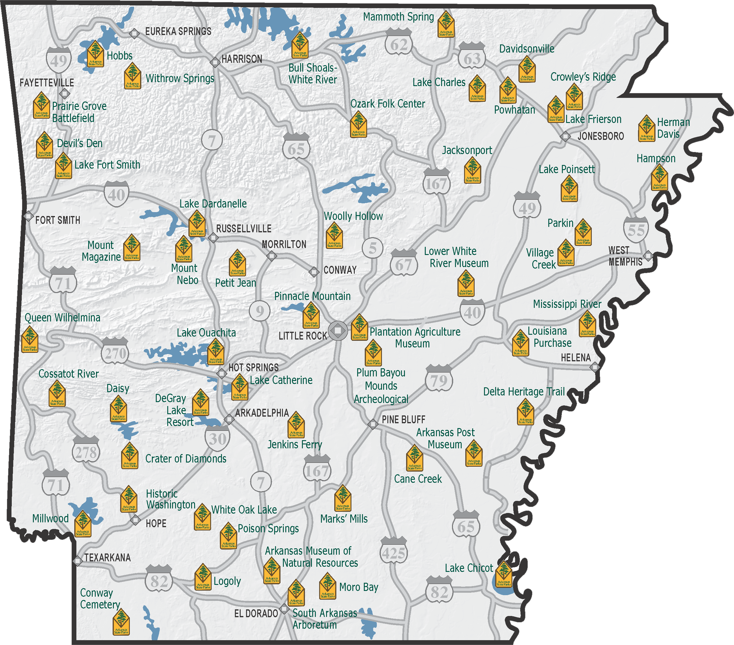 Arkansas State Maps